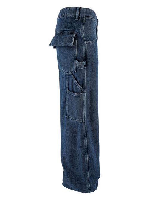 women's jeans cargo denim medium ( Nude ) | 1103W24056BLUE